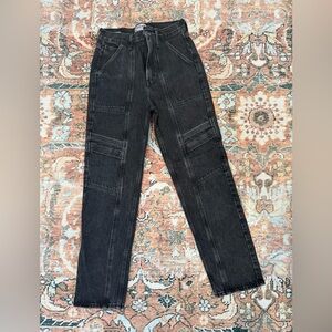 AGOLDE Black Denim Cooper Cargo Jeans